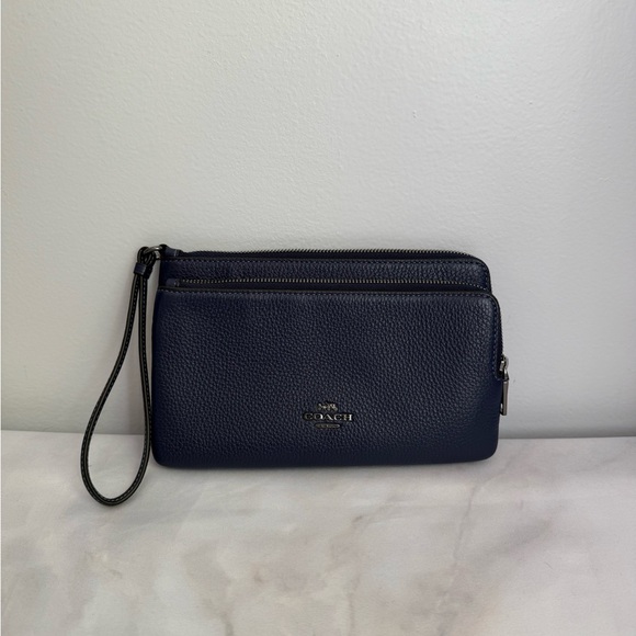 Coach Double Zip Wallet Wristlet - Picture 1 of 10